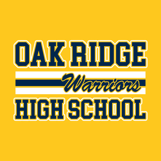 Stacked typography warrior mascot school spiritwear design template for high school apparel
