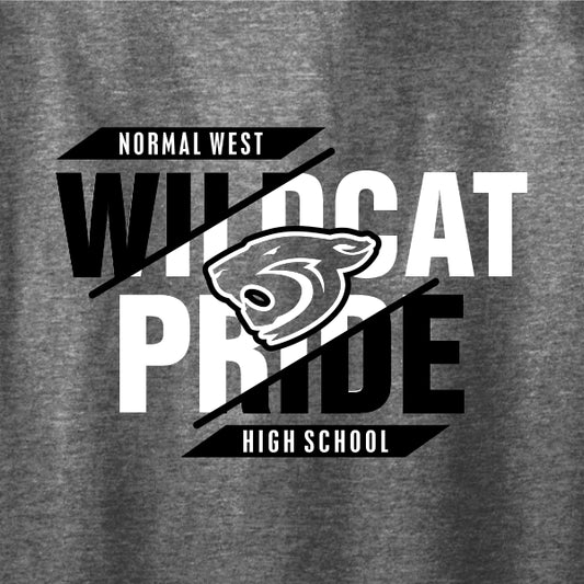 Wildcat pride typography school spiritwear design template for custom school apparel

